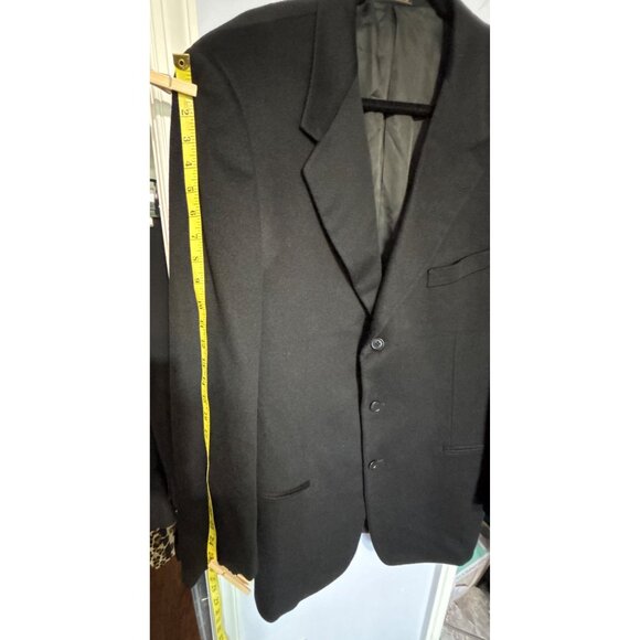 Trussini Blazer Jacket Boyd's Mens Italy 56L US 46L Black Cashmere Made In Italy - Picture 13 of 13